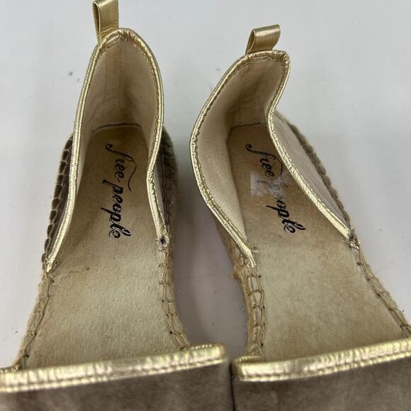 Free People Women's Velvet Espadrille Flats US 7.5 Olive Slip-On Sandal - Picture 8 of 10